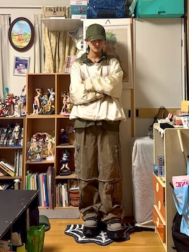 「GRANCY（グランシー）のアイテム（帽子）」を使った、内緒の一郎さん（メンズ・167cm）の冬コーディネート