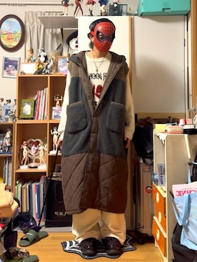 「Avail（アベイル）のアイテム」を使った、内緒の一郎さん（メンズ・167cm）の冬コーディネート