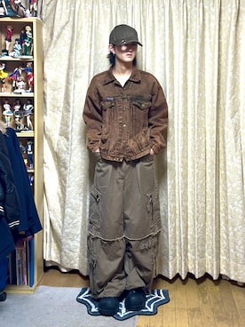 「GRANCY（グランシー）のアイテム（キャップ）」を使った、内緒の一郎さん（メンズ・167cm）の冬コーディネート