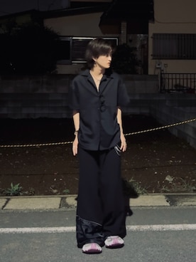「アイテム（スラックス）」を使った、サマーの潮さん（メンズ・167cm・20代）の夏コーディネート