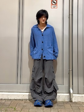 「GRANCY（グランシー）のアイテム」を使った、内緒の一郎さん（メンズ・167cm）の春コーディネート