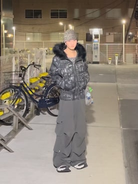 「アイテム（スウェットパンツ）」を使った、内緒の一郎さん（メンズ・167cm）の秋コーディネート