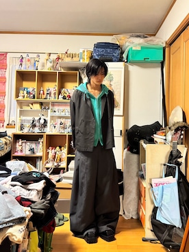 「CASPER JOHN（キャスパージョン）のアイテム（ジャケット/アウター）」を使った、内緒の一郎さん（メンズ・167cm）の春コーディネート