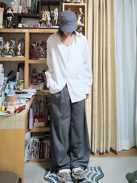 「GRANCY（グランシー）のアイテム」を使った、内緒の一郎さん（メンズ・167cm）の秋コーディネート