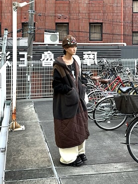 「アイテム（スウェットパンツ）」を使った、内緒の一郎さん（メンズ・167cm）の秋コーディネート