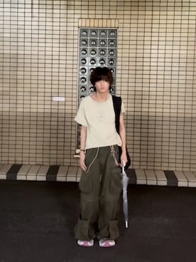 「アイテム（ウォレットチェーン）」を使った、サマーの潮さん（メンズ・167cm）の秋コーディネート