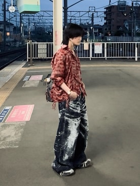 「GRANCY（グランシー）のアイテム（バッグ）」を使った、内緒の一郎さん（メンズ・167cm）の春コーディネート