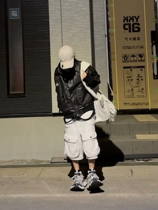 a2o】パイルワイドカーゴショーツを使った人気ファッション