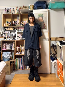 「Parts Lab.（パーツラボ）のアイテム」を使った、内緒の一郎さん（メンズ・167cm）の夏コーディネート