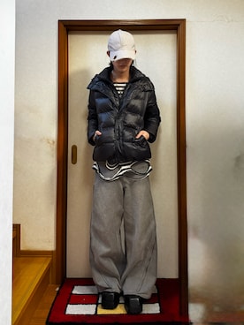 「GRANCY（グランシー）のアイテム（帽子）」を使った、内緒の一郎さん（メンズ・167cm）の春コーディネート