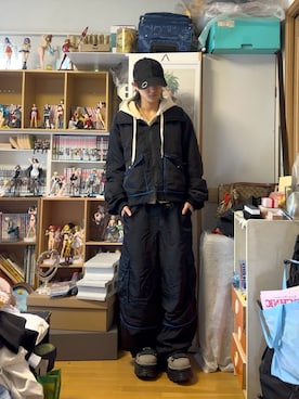 「GRANCY（グランシー）のアイテム（帽子）」を使った、内緒の一郎さん（メンズ・167cm）の春コーディネート