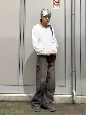 「GRANCY（グランシー）のアイテム」を使った、内緒の一郎さん（メンズ・167cm）の春コーディネート