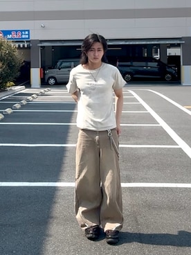 「GRANCY（グランシー）のアイテム（パンツ）」を使った、内緒の一郎さん（メンズ・167cm）の夏コーディネート