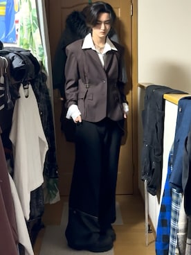 内緒の一郎さん（メンズ・167cm）の冬コーディネート