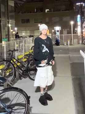 a2o】パイルワイドカーゴショーツを使った人気ファッション