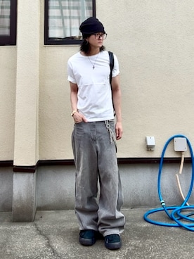 「GRANCY（グランシー）のアイテム」を使った、内緒の一郎さん（メンズ・167cm）の秋コーディネート