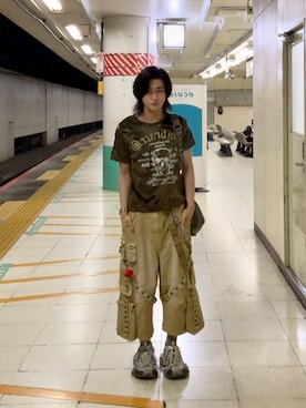 「M's collection（エムズコレクション）のアイテム」を使った、内緒の一郎さん（メンズ・167cm）の夏コーディネート