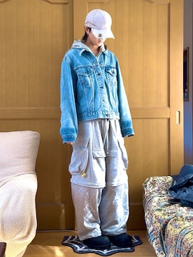 「GRANCY（グランシー）のアイテム（帽子）」を使った、内緒の一郎さん（メンズ・167cm）の冬コーディネート