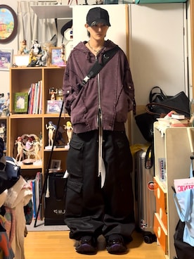 「GRANCY（グランシー）のアイテム（帽子）」を使った、内緒の一郎さん（メンズ・167cm）の冬コーディネート