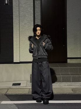 「UNIQLO（ユニクロ）のアイテム（シャツ/ブラウス、グリーン系）」を使った、内緒の一郎さん（メンズ・167cm）の春コーディネート