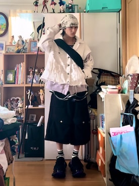 「アイテム（デニムジャケット）」を使った、サマーの潮さん（メンズ・167cm）の秋コーディネート