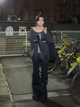 「GRANCY（グランシー）のアイテム」を使った、内緒の一郎さん（メンズ・167cm）の春コーディネート