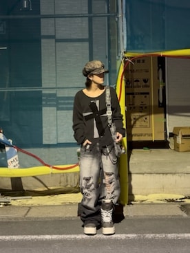 「アイテム（キャスケット）」を使った、サマーの潮さん（メンズ・167cm）の秋コーディネート