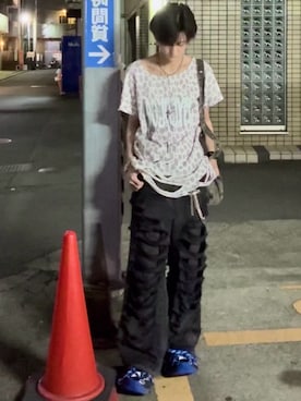 「グランジ」｜「アイテム（財布/小物）」を使った、butanikuoicさん（メンズ・167cm）の夏コーディネート