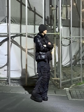 「GRANCY（グランシー）のアイテム」を使った、内緒の一郎さん（メンズ・167cm）の冬コーディネート