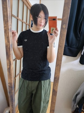 「アイテム（カーゴパンツ）」を使った、03kei01さん（メンズ・165cm）の夏コーディネート