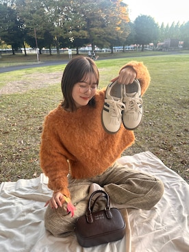 「JUNOAH（ジュノア）のアイテム」を使った、いさを。さん（レディース・155cm）の秋コーディネート