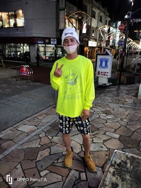 「アイテム（ブーツ）」を使った、飯尾翔馬さん（メンズ・178cm）の夏コーディネート