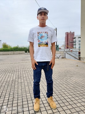 「アイテム（ブーツ）」を使った、飯尾翔馬さん（メンズ・178cm）の夏コーディネート