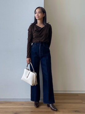 「アイテム（ローファー）」を使った、maikoko5さん（レディース・158cm・40代）の夏コーディネート
