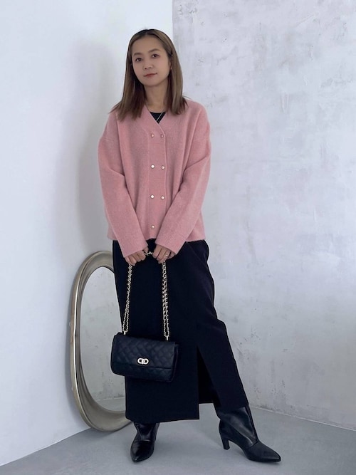 手洗い可能】モヘアWキンボタンカーディガン491831（カーディガン