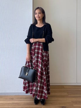 「アイテム（ローファー）」を使った、maikoko5さん（レディース・158cm・40代）の夏コーディネート