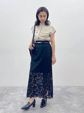 「アイテム（ローファー）」を使った、maikoko5さん（レディース・158cm・40代）の夏コーディネート