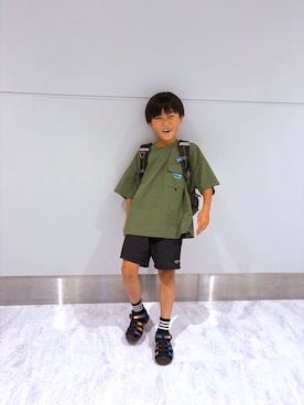 「devirock（デビロック）のアイテム」を使った、rittanさん（キッズ・120cm）の夏コーディネート