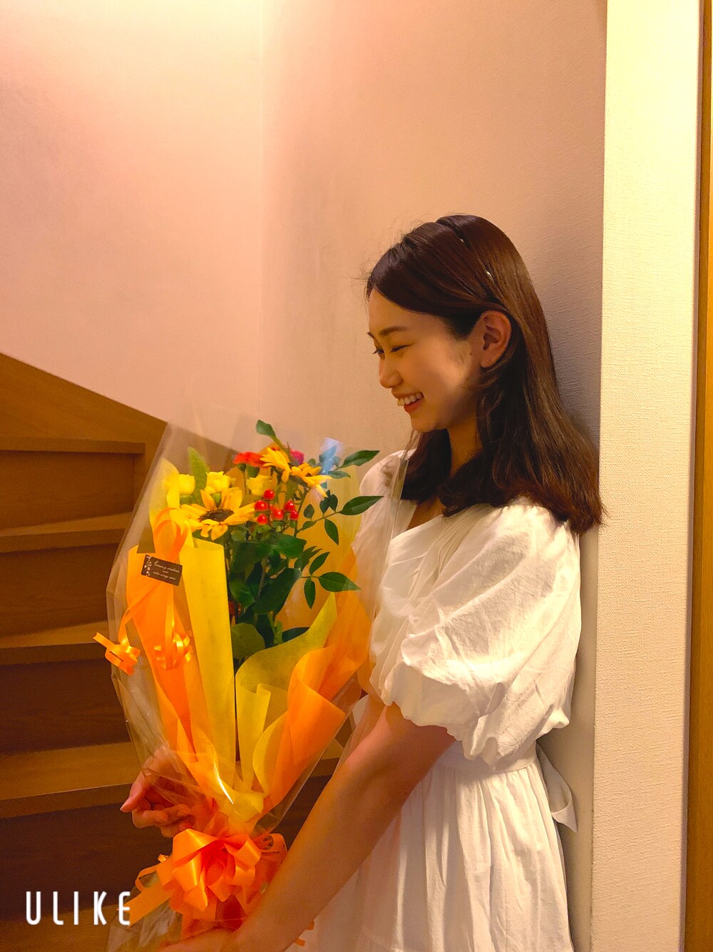 「SNIDELのアイテム（ワンピース、ホワイト系）」を使った、s0a3a2a8chanさん（レディース・158cm）の夏コーディネートの1枚目の写真