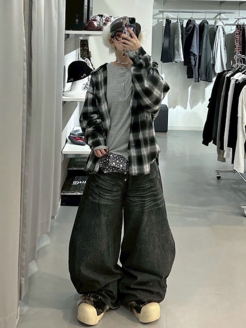 Never mind the XU別注】check hood shirts / 【ネバーマインド ザ