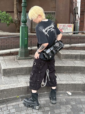 Never mind the XU / Chikashitsu+さん（骨格ウェーブ・メンズ・180cm）の夏コーディネート