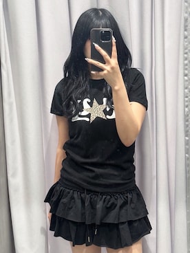 「150cm台コーデ」｜Never mind the XU / Chikashitsu+さん（レディース・157cm）の夏コーディネート