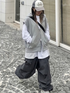 Never mind the XU / Chikashitsu+さん（レディース・158cm）の夏コーディネート