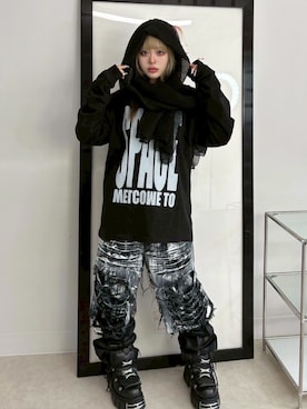 Never mind the XU / Chikashitsu+さん（レディース・153cm）の秋コーディネート