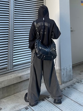 「NOMANUAL（NOMANUAL）のアイテム」を使った、Never mind the XU / Chikashitsu+さん（メンズ・171cm）の冬コーディネート