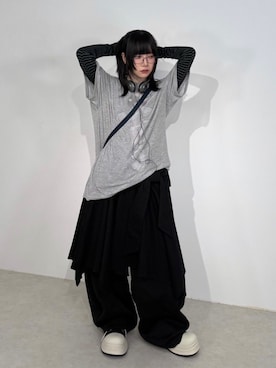 「アイテム（スウェットパンツ）」を使った、Never mind the XU / Chikashitsu+さん（レディース・150cm）の夏コーディネート
