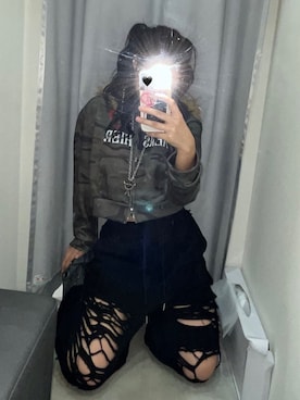 Never mind the XU / Chikashitsu+さん（レディース・157cm）の秋コーディネート