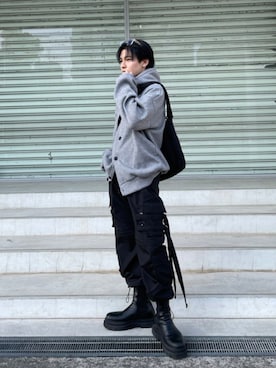 Never mind the XU / Chikashitsu+さん（メンズ・175cm）の春コーディネート