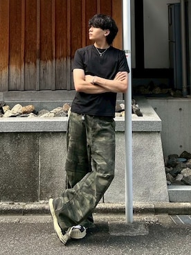 Never mind the XU / Chikashitsu+さん（骨格ウェーブ・メンズ・182cm）の夏コーディネート
