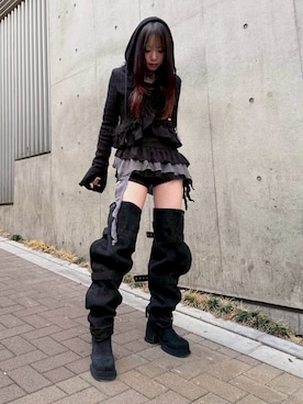 Never mind the XU / Chikashitsu+さん（レディース・153cm）の秋コーディネート